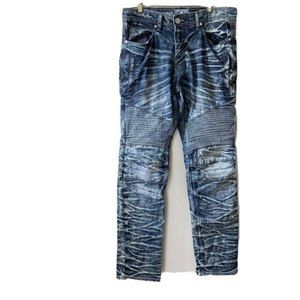 Jordan Craig Blue Jeans - Legacy Edition - Aaron  - Men's Size 34/32 Distressed